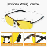 Polarized HD Night Driving Vision Glasses For Men & Women Aviator Sunglasses - Laizhan Accessories 