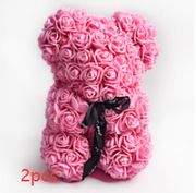 Valentine's Day Gift Rose Bear Eternal Flower Rose Teddy Bear PE Foam Bear 25cm Valentines Day - Laizhan Accessories 