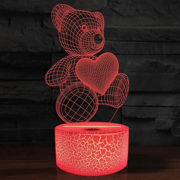 3D Lamp Acrylic USB LED Night Lights Neon Sign Lamp Xmas Christmas Decorations For Home Bedroom Birthday Decor Valentines Day Gifts - Laizhan Accessories 