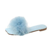 Women's Summer Flat Fashion Fur Slipper - Laizhan Accessories 