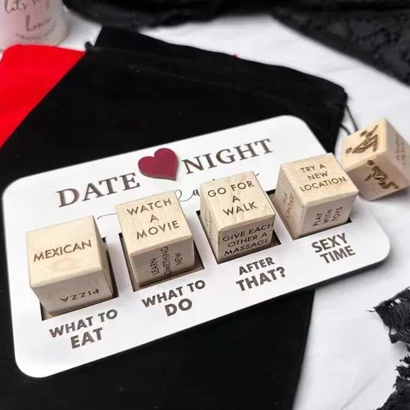 Wooden Date Night Dice Wooden Date Night Ideas Game Dice Romantic Couple Date Night Game Action Decision Dice Games For Couple - Laizhan Accessories 