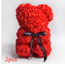 Valentine's Day Gift Rose Bear Eternal Flower Rose Teddy Bear PE Foam Bear 25cm Valentines Day - Laizhan Accessories 