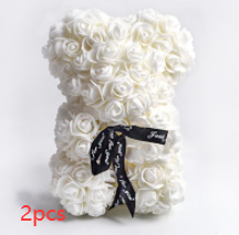 Valentine's Day Gift Rose Bear Eternal Flower Rose Teddy Bear PE Foam Bear 25cm Valentines Day - Laizhan Accessories 