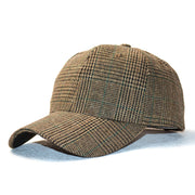 Vintage Bird Plaid Blended Knitted Baseball Cap Spring And Autumn Fashion